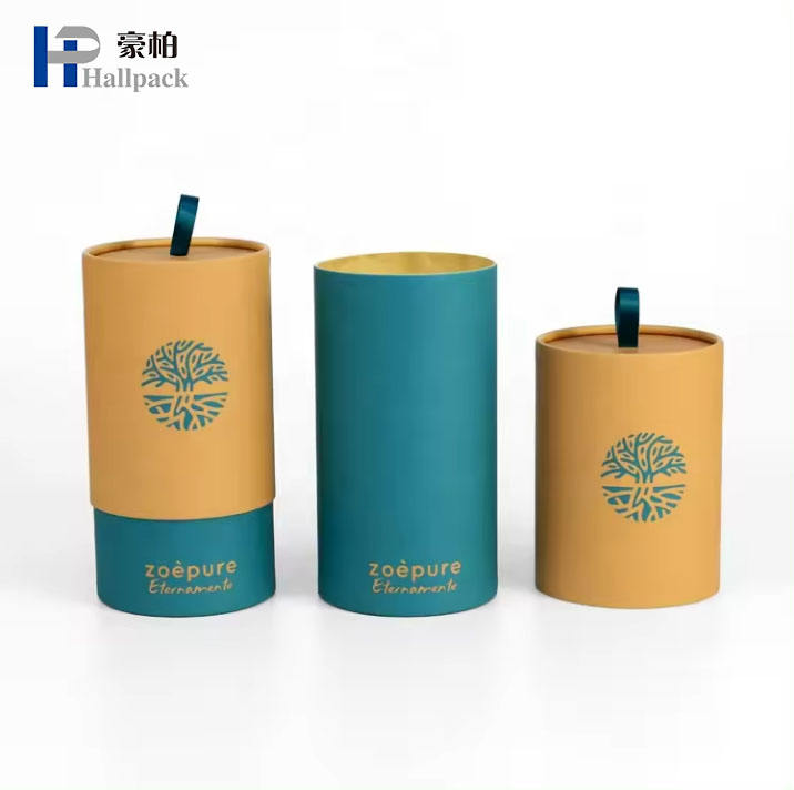 Logo personnalisé 2 pièces papier carton rigide stockage de bougies coffret cadeau petit Tube boîte bougie papier emballage pour bougies