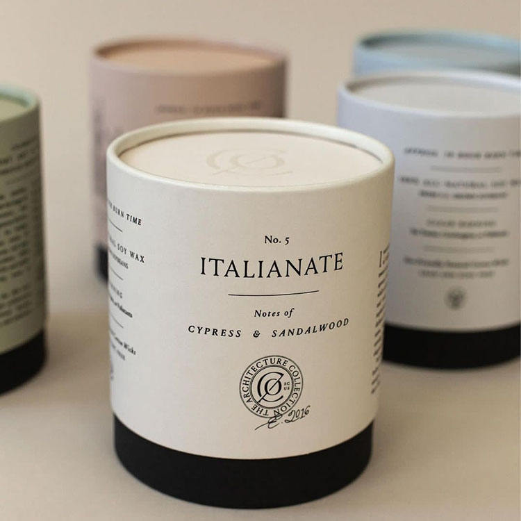 Boîte d'emballage cylindrique de haute qualité, bougie kraft, bouteille de parfum, sachet de café et de thé, emballage en tube de papier personnalisé