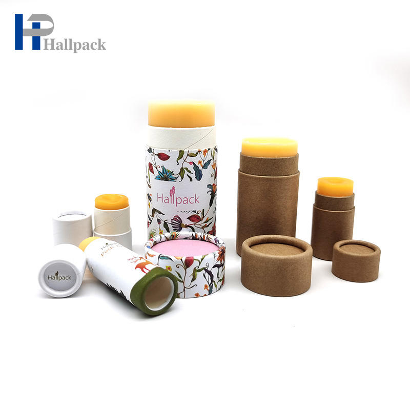 Tube de papier push-up recyclé biodégradable, tube de baume à lèvres en carton de 0,3 oz, tube de baume à lèvres push-up