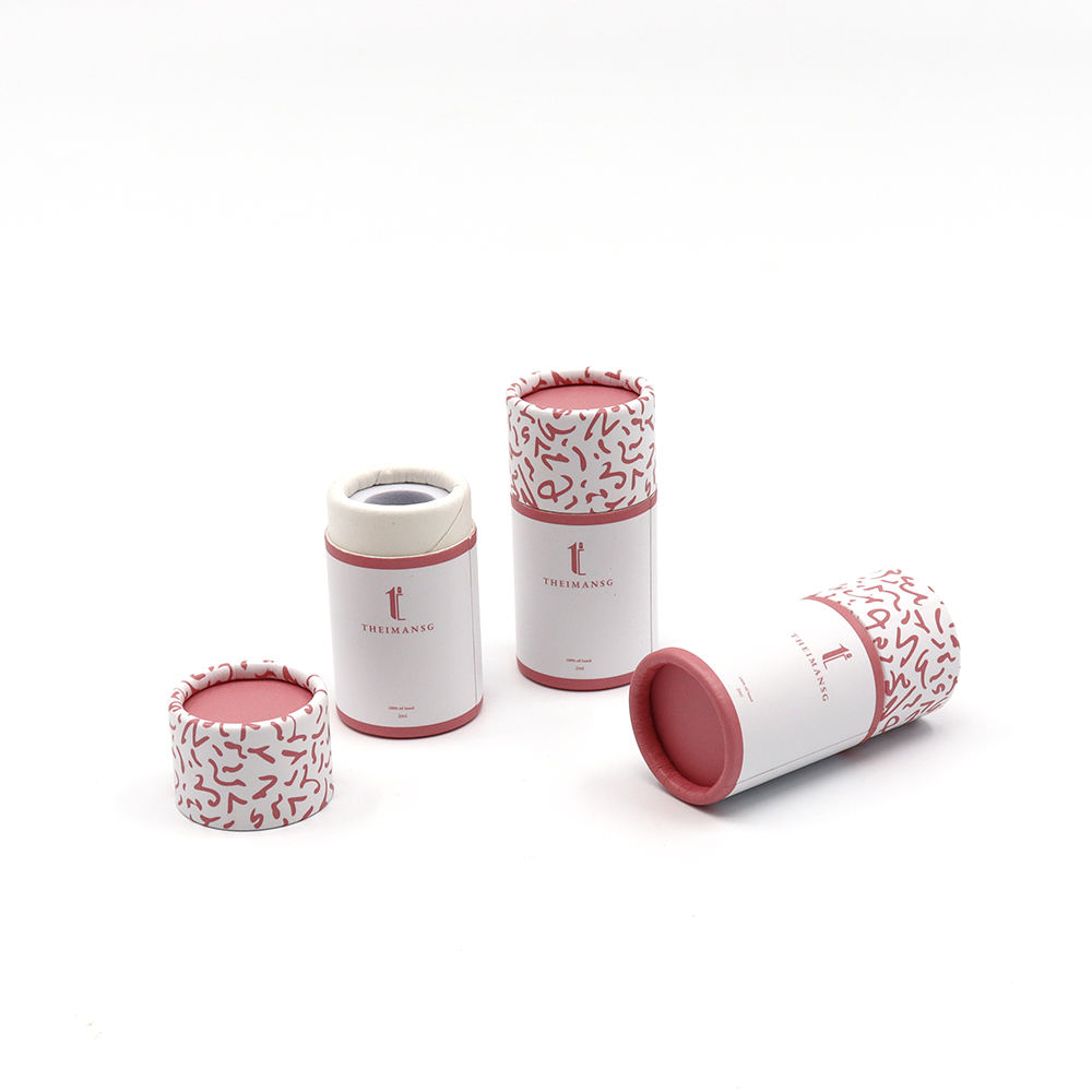 La boîte cosmétique biodégradable de cylindre de carton de luxe faite sur commande disparaissent l'impression manipulant l'emballage de tube de papier