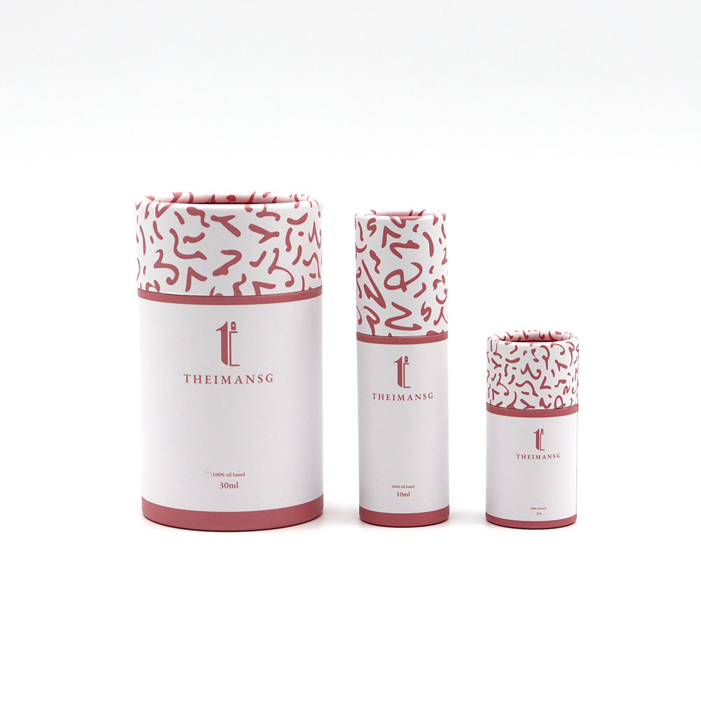 La boîte cosmétique biodégradable de cylindre de carton de luxe faite sur commande disparaissent l'impression manipulant l'emballage de tube de papier