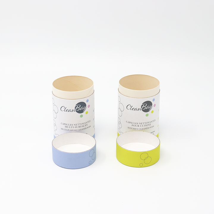 Emballage fait sur commande écologique de tube de papier de boîte de cylindre de carton de nettoyant pour le détergent polyvalent de fenêtres d'ameublement