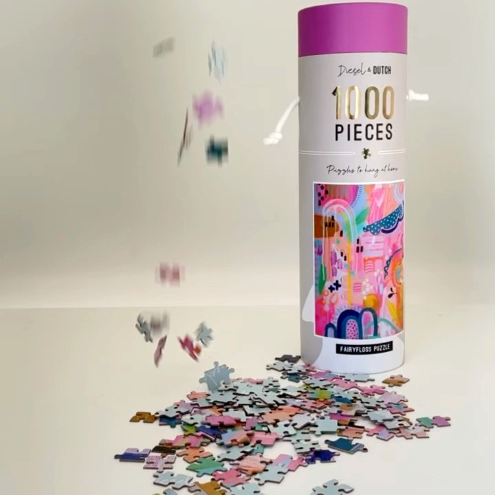 Boîte à tubes ronds à impression personnalisée, emballage en papier Kraft écologique pour bougies, Puzzle de mode, emballage en tubes en carton artisanal