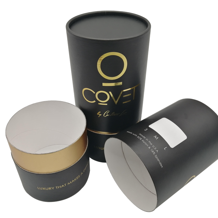 Boîte ronde imprimée personnalisée, carton cylindrique recyclé brun écologique pour emballage de T-Shirt et artisanat, offre spéciale