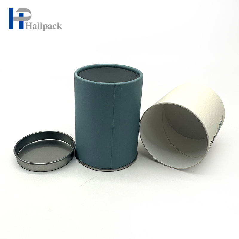 Tubes faits sur commande réutilisés de papier de fond de fer de couverture de fer d'emballage de thé