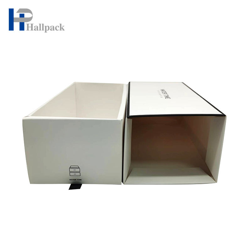 Boîte de papier de type tiroir de marque personnalisée, boîte d'emballage en papier cadeau