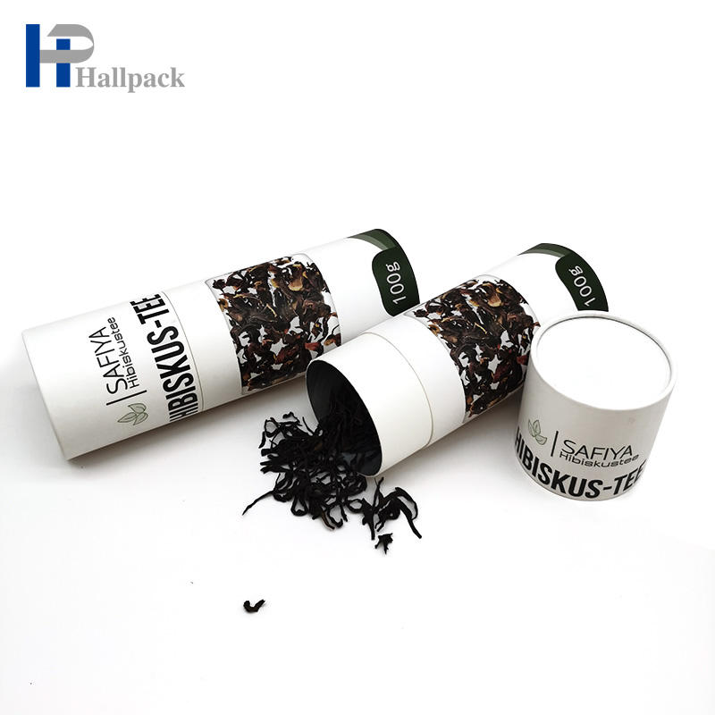 Emballage fait sur commande de tube de papier de nourriture de thé de tube de papier d'autocollant d'étiquette