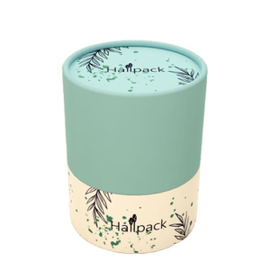 Boîtes de tubes d'emballage de T-Shirt en carton Kraft recyclé, papier artisanal rond biodégradable avec gaufrage pour le stockage des cosmétiques