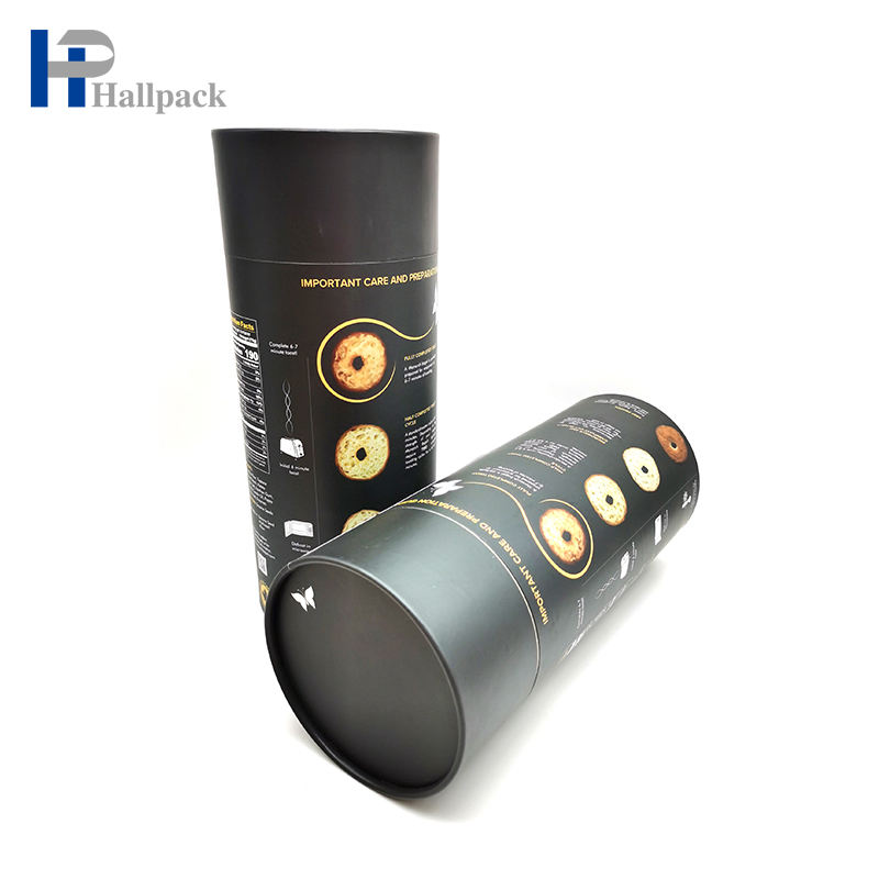 Tube de papier noir en papier kraft avec logo de taille personnalisable, emballage en vrac, offre spéciale