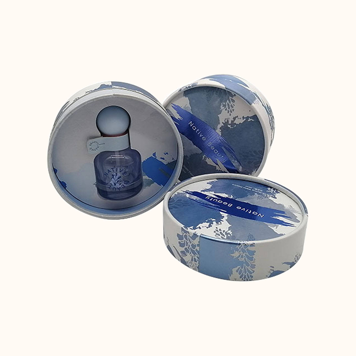 Tube d'emballage en papier de forme biodégradable, conçu sur mesure, pour parfum, rouge à lèvres, huile essentielle artisanale, poudre libre, Surface de gaufrage